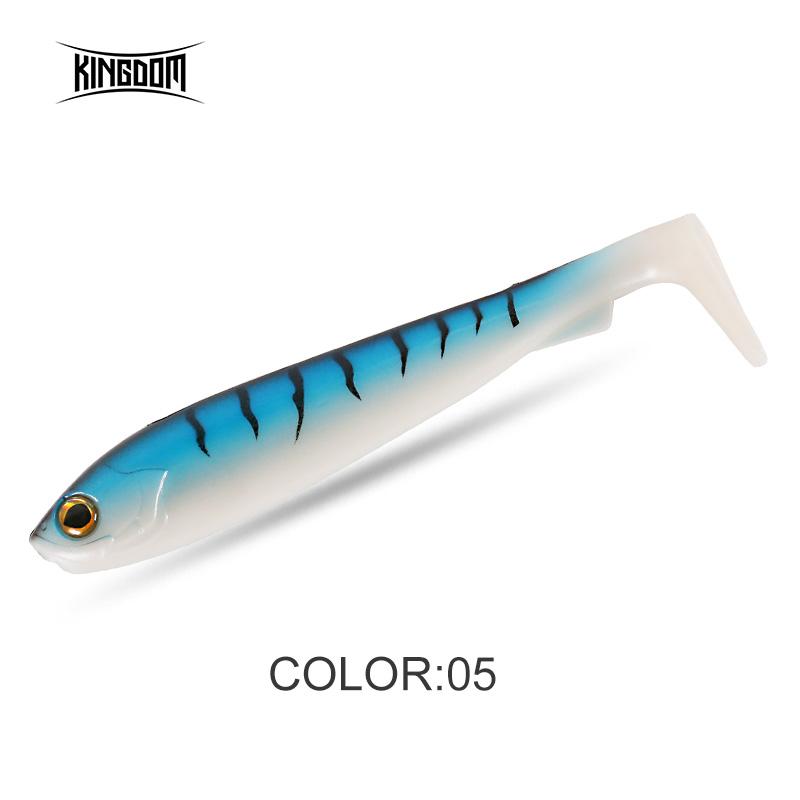 Kingdom 2ks/balení Měkké návnady 160mm 40g Plastová silikonová návnada Artificail Sinking Big Swimabait T-Tail Shad Tackle