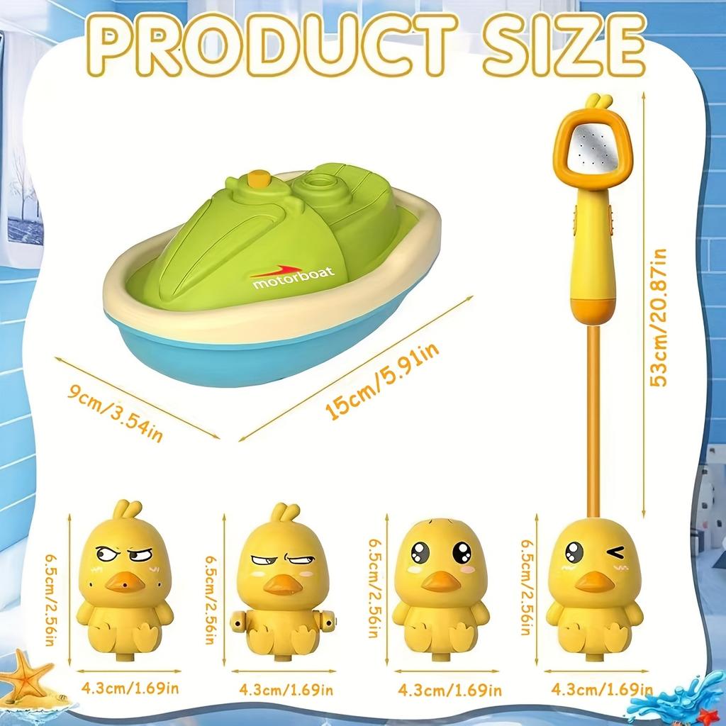 Youngsters Duck Bath Toy with Adjustable Spray Nozzles One Touch Battery Operation Interactive Bath Time Pool Play Toy for Youngsters,
