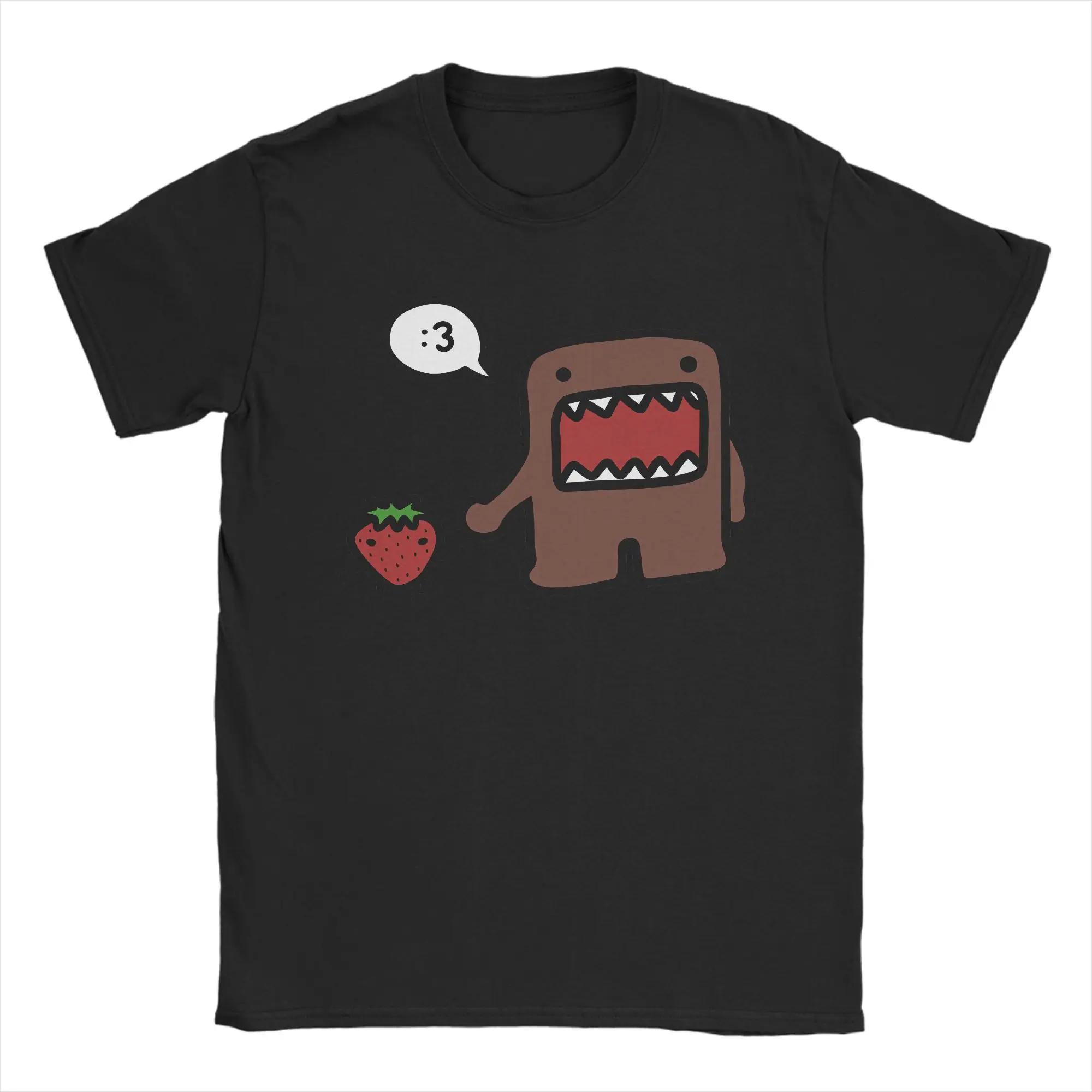 

Уличная футболка Domo Kun Хлопковые футболки Хипстерская футболка для мужчин Пляжная Базовая с принтом Одежда с коротким рукавом S