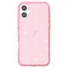 For iPhone 16 Case Sparkly Glitter TPU Frame PC Back Hybrid Phone Cover