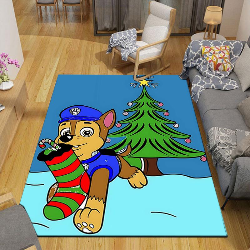 1Pc Christmas Chase Rug Office Carpet Indoor Outdoor Doormat Nonslip Soft And Comfortable Living Room Christmas Halloween Gift D91862