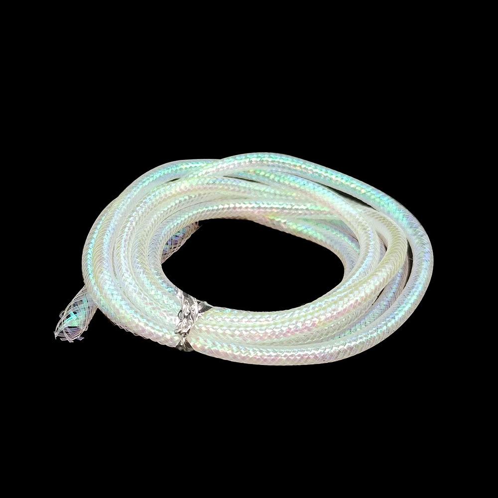 Tubo Mylar Intrecciato Bianco Perla Materiali per Legatura Mosche 2mm-10mm Rete Realistica per Corpo a Squame di Pesce per Streamer Bass Luccio Salmone