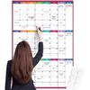 Large Dry Erase Calendar For Wall - Undated 3 Month Calendar, 28'' X 40'', Erasable & Reble Laminated White Board With 8 Round Stickers, Vertical