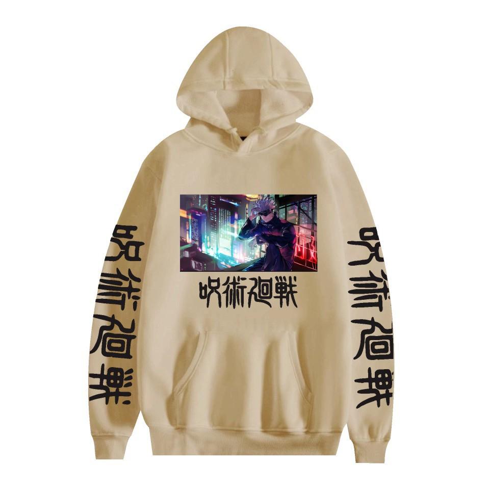 Men Women's Fleece Hooded Jujutsu Kaisen Anime Printed Spring Autumn Pullover Sweatshirt Fashion Hoodie Casual Hip Hop New Men Tracksuit Streetwear