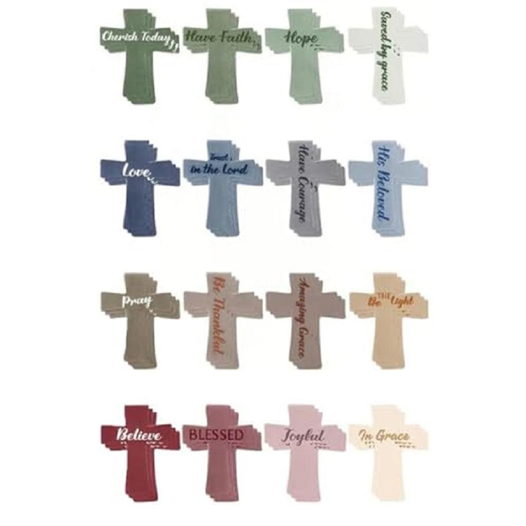 12/16/24 Pcs Christian Cross Magnetic Page Markers Religious Bible Verses Bookmarks Magnetic Page Clips for Women & Men
