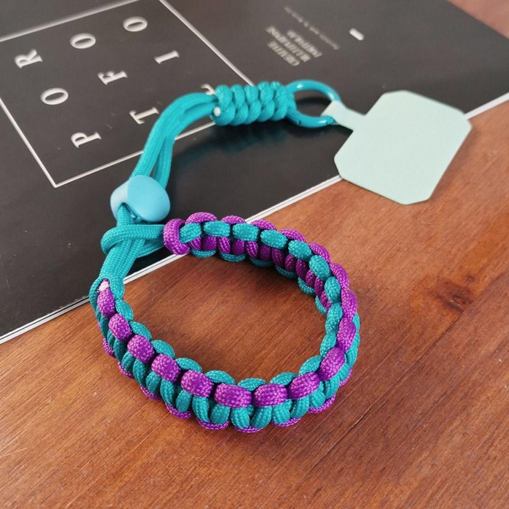 Polyester Woven Adjustable Phone Straps Hand-woven Braided Colorful Wrist Straps  Birthday Gift