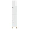 Cabinet Set 2 pcs High Gloss White Particleboard