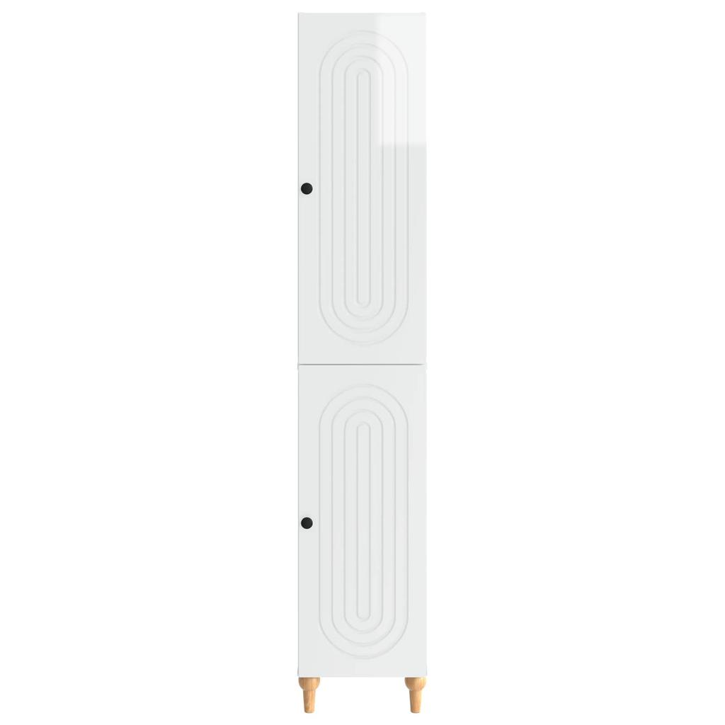 Cabinet Set 2 pcs High Gloss White Particleboard