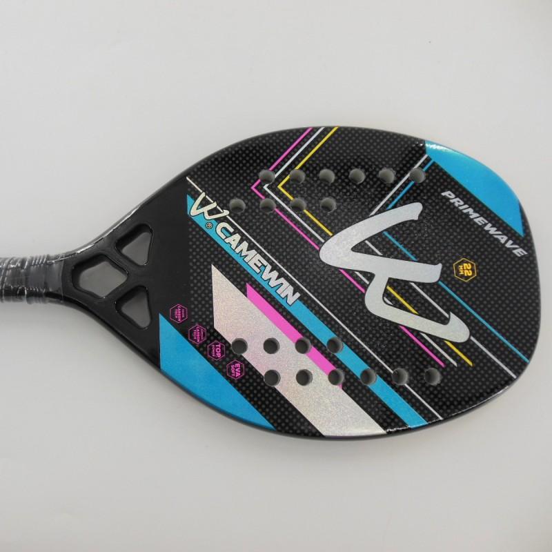 Carbon Fiber Beach Tennis Racket 3K Frame Lightweight Amateur Advanced Players Outdoor Sports
