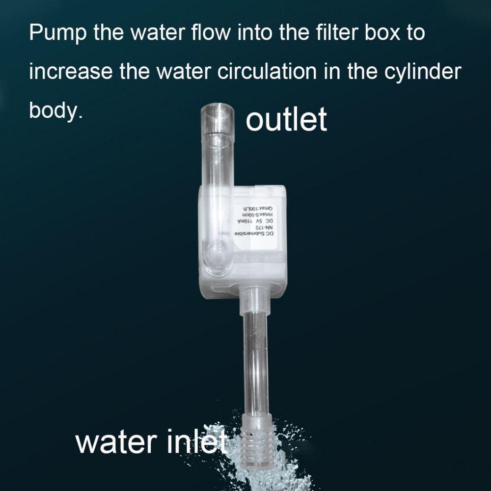 Ultra Quiet Small Submersible Pump USB Water Fountain Pump Portable Mini Water Pump  Fish Tank