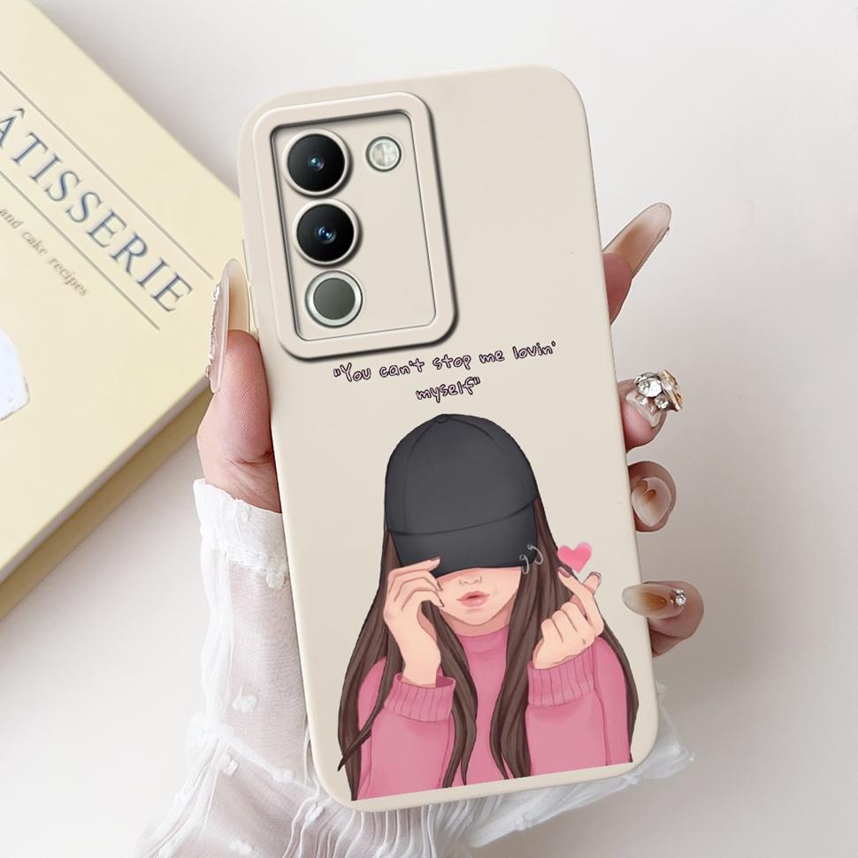 For Vivo Y200 Casing V2307 Stylish Sunflower Cartoon Girls Cover Case For Vivo Y 200 V29E V 29E Y200 5G Soft Fundas Capa 6.67"