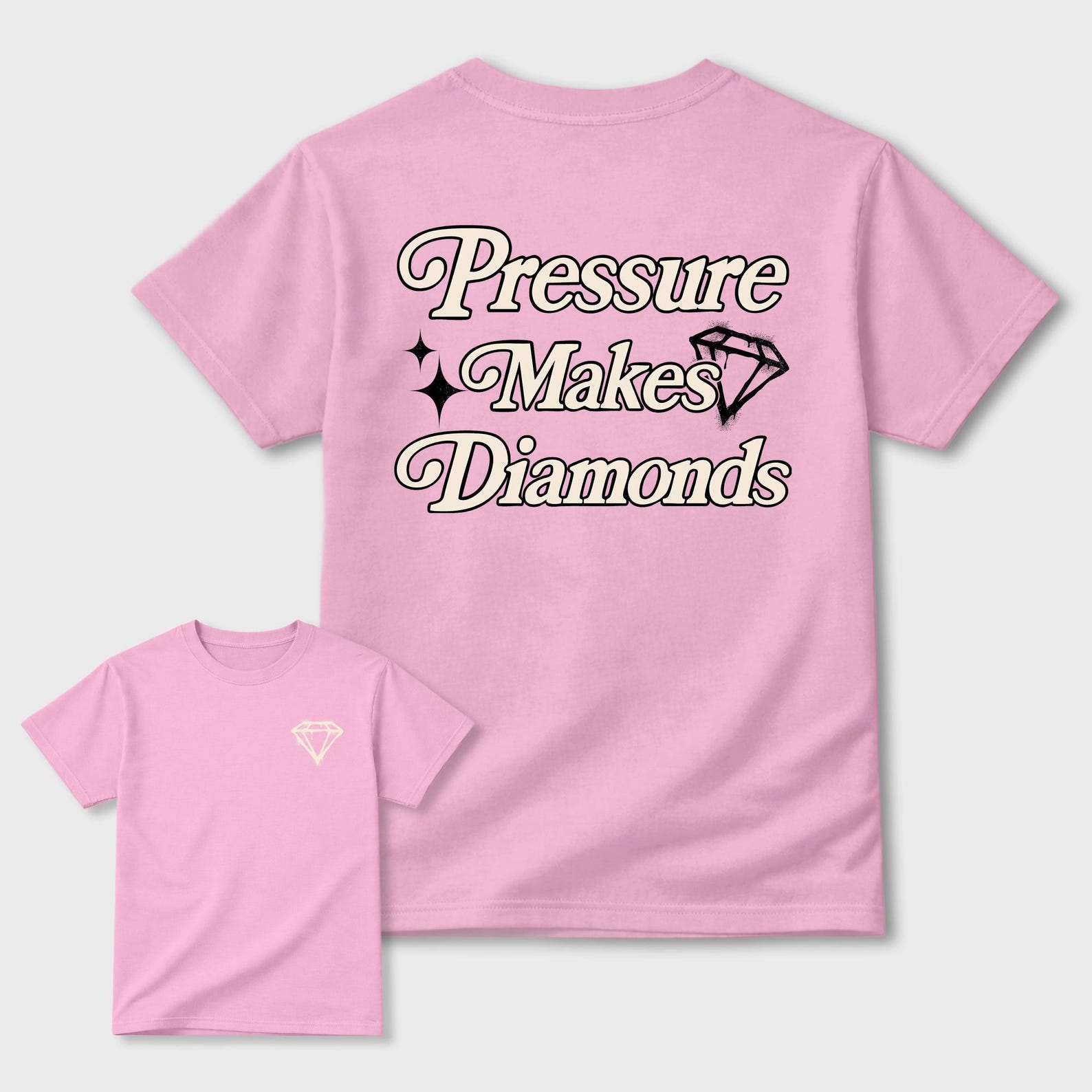 Pressure Makes Diamonds graphic tee. Streetwear Brand Graphic T-Shirt. 4s Iced Carmine S