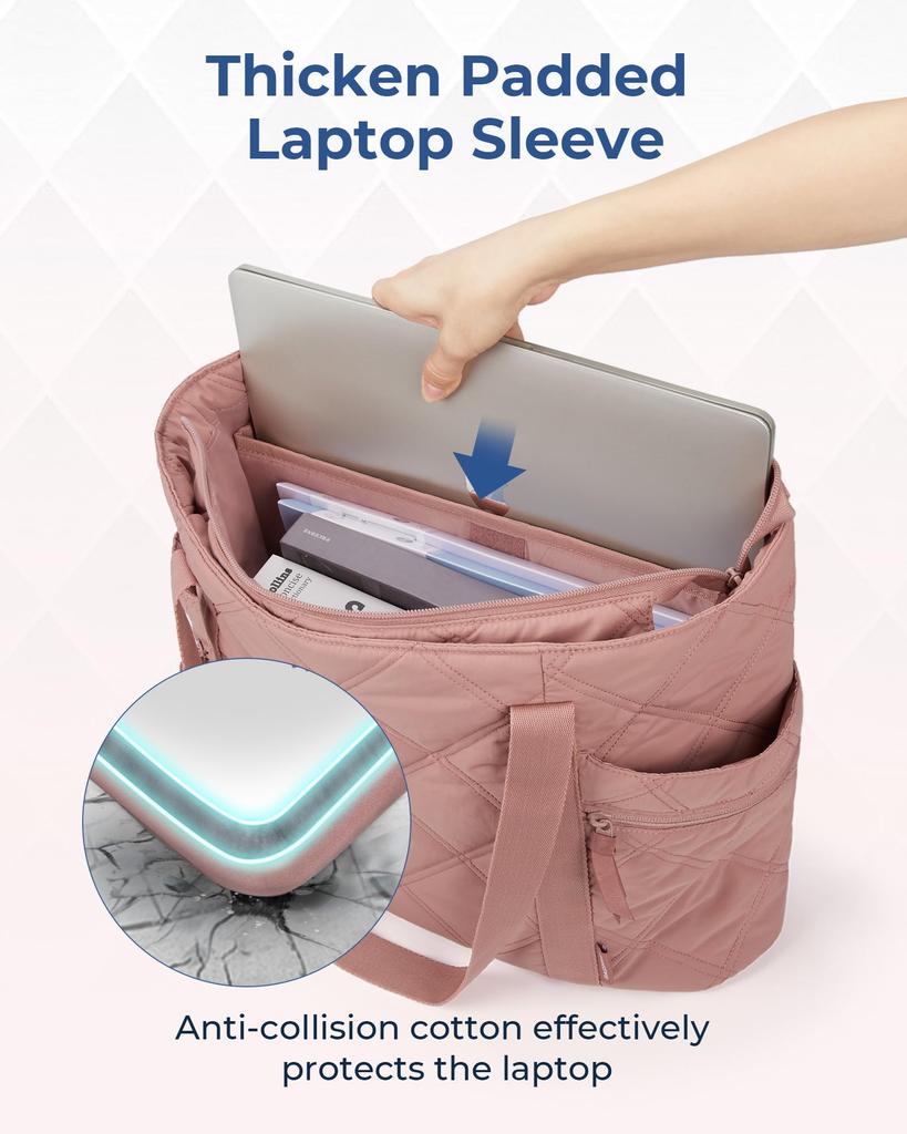 BAGSMART Large Capacity Tote Bag for Women, Travel Bag, Shoulder Bag, Diaper Bag, Commuter Bag, School Bag