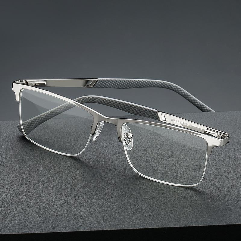 High Quality Men's Business Reading Glasses Anti Blue Light Presbyopia Eyewear High-definition Unisex Metal Frame Eyeglasses