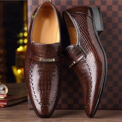 Scarpe da Uomo in Pelle PU Lusso Motivo Coccodrillo Scarpe Eleganti da Uomo per Affari Casual Scarpe Sociali Calzature da Matrimonio da Uomo Zapatos Hombre