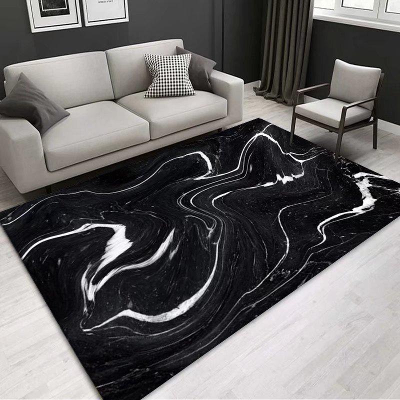 

Nordic Marble Carpets for Living Room Fashion Luxury Style 200x300 Rugs for Bedroom Soft Non-slip Bedside Flannel Mats Washable 60*90cm