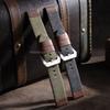 Handmade Nylon Leather Strap 20mm 22mm 24mm for Panerai for Omega Watchband Blue ArmyGreen Military Wristband Men Women Bracelet