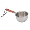Mini Butter Warmer Pan Stainless Steel Quick Oil Warmer Pot Deepen Bottom Small Milk Pot L 200x57x53mm 7.9x2.2x2.1in