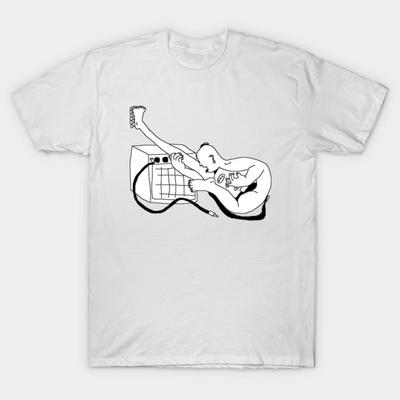 T-Shirt Damen Human X E-Gitarre Harajuku Print Kawaii T-Shirt Sommer Kurzarm Damen T-Shirt Top Tee