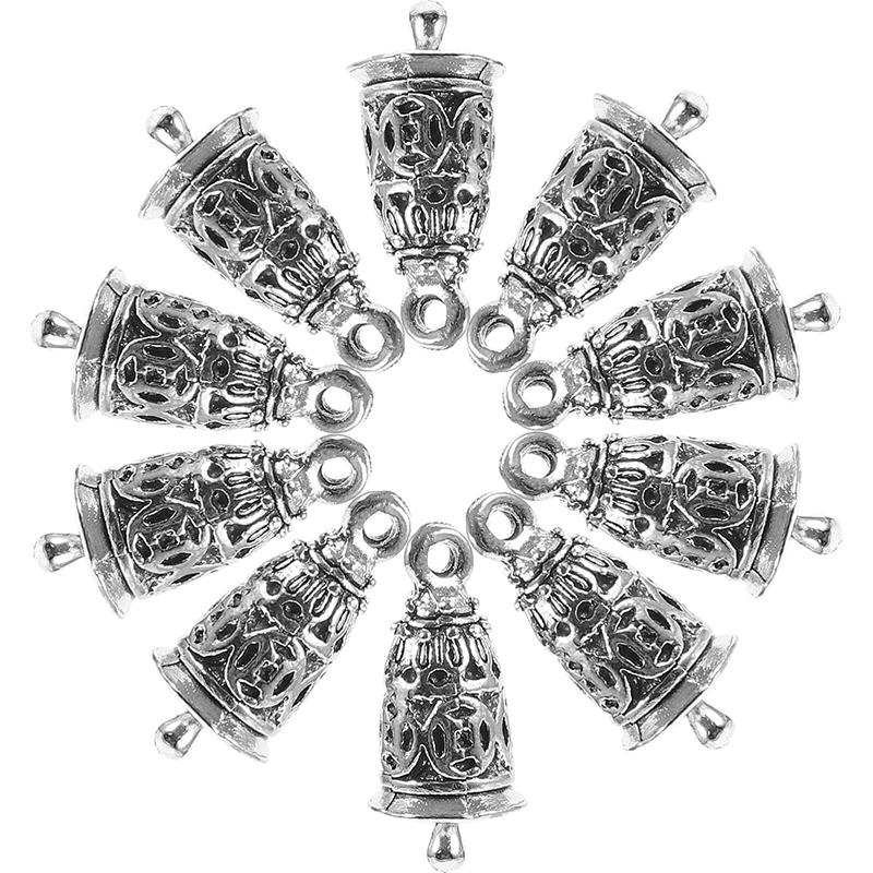 WTEMPO Mini Silvery Decor Jingle Bells Door Hangers Vintage DIY Wind Chime Handicrafts Making Accessories Festival Christmas Tree Decorative Bells