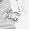 Korean style accessories, high-quality French-style cufflinks for men, unique 3D silver dice cufflinks P1039