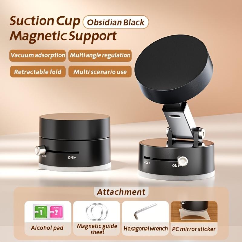 Magnetic Car Phone Holder 360° Rotation Folding With Vacuum Suction Cup For iPhone 12-16 Series Car/Gym/Driving Phone Holder New