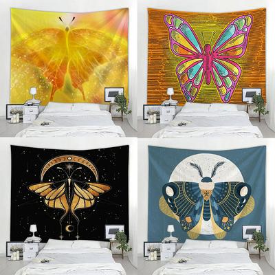 Vintage Schmetterling Motte Dekoratives Wandteppich Büro Wohnzimmer Dekor Heimwandteppich