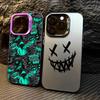Black Comic Style Phone Case For iPhone 14 Pro Max Plus 16 15 11 12 13 Pro Max Mini X XS XR 7 8 Plus SE  Shockproof Cover