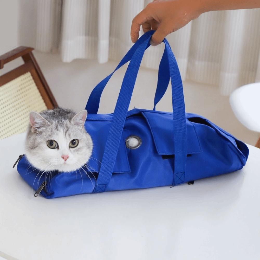 Double Shoulder Pet Travel Bag Breathable Cat Injection Bag Portable Cat Bathing Bag Pet Supplies