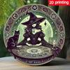 Metal Wall Art Vintage Witch Tarot Cat Celestial Moon Decor for Home Bar