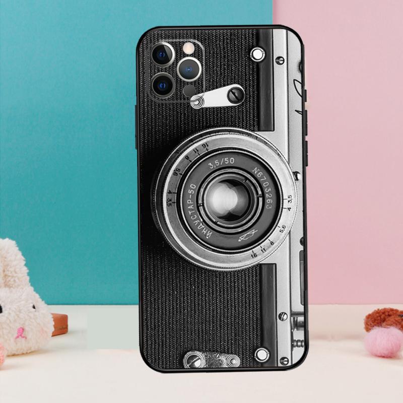 Retro Camera Vintage Phone Case For iPhone 17 Air 16 15 14 13 12 11 Pro Max 12 13 mini 15 16 Plus 16e Cover Coque