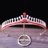 DIEZI Elegante Mädchen Prinzessin Brautkrone Himmelblaue Kristall Tiara Für Frauen 7 Farben Strasskrone Haarschmuck Schmuck