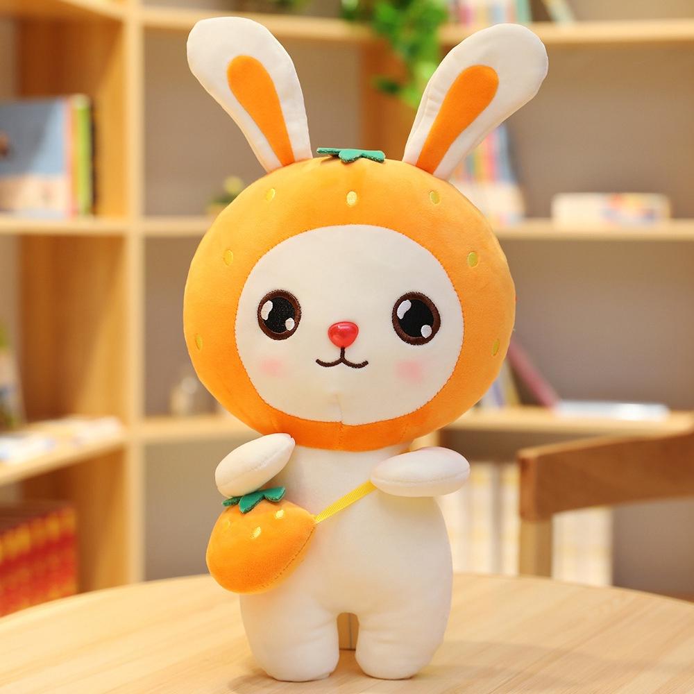 

Cute Bunny Fruit Pillow Plush Toy For Teens 30CM помаранчевий