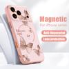 Butterfly Bowknots Pattern Case For iPhone 17 Pro Max Funda iPhone 16 15 14 13 Pro Max Magnetic For Magsafe Hybrid Slim Matte Cover