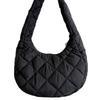 Nylon diamond cotton bag, autumn and winter new fashion shoulder bag women's high-end sense retro armpit bag women