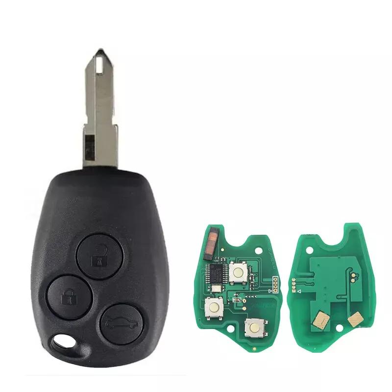 Blank fjernkontrollnøkkel med 3 knapper kompatibel med OPEL VIVARO, DACIA SANDERO, DUSTER, LOGAN, NISSAN PRIMASTAR, KUBISTAR