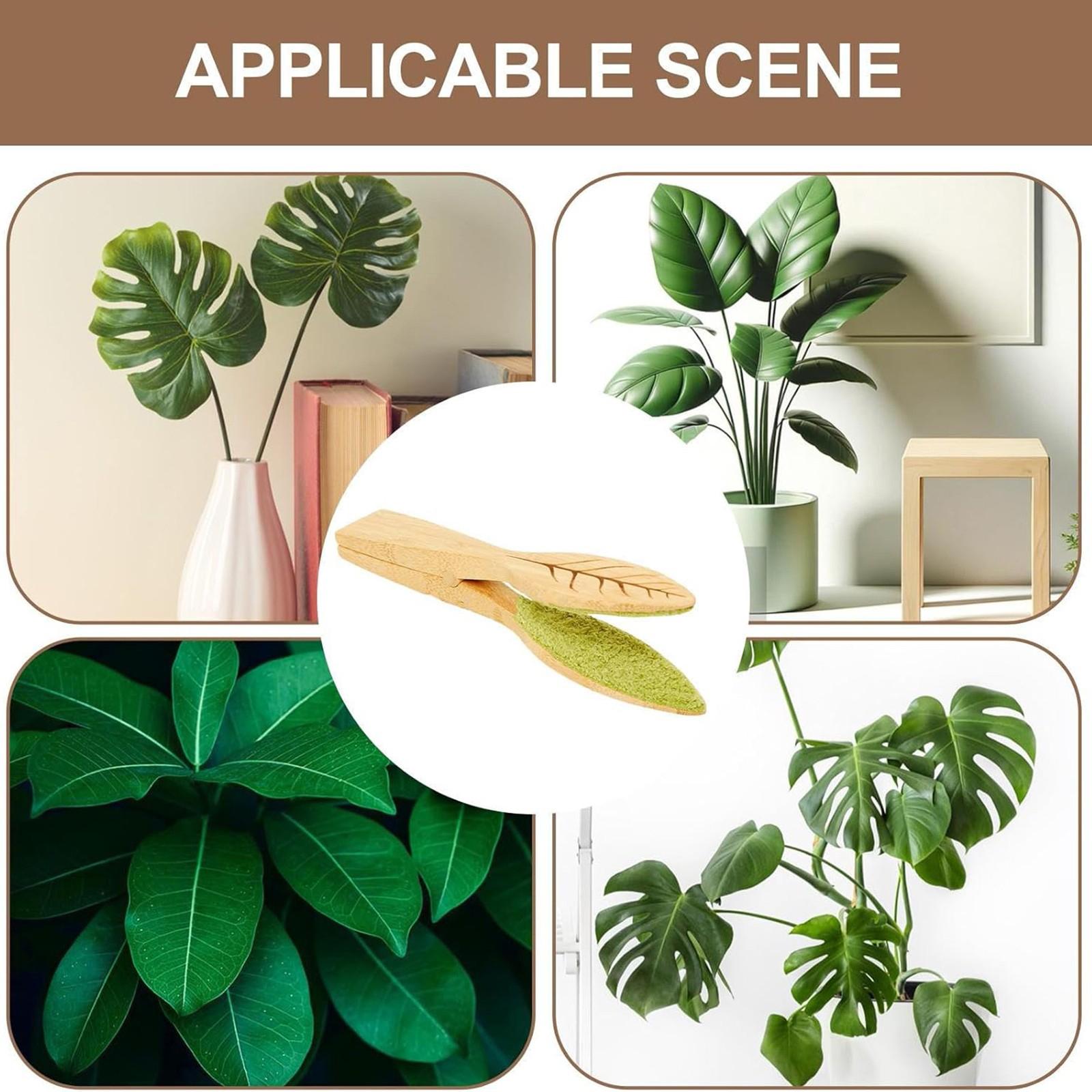 

Leaf Cleaning Stick - Cleaning Brush With Wooden Handle And Fluff, For Plant Fluff Cleaning, Removal Tool For Plant Leaves One Size