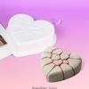 3XUF Crack Heart Silicone Molds Mousses Cake Mould Making Soap Molds
