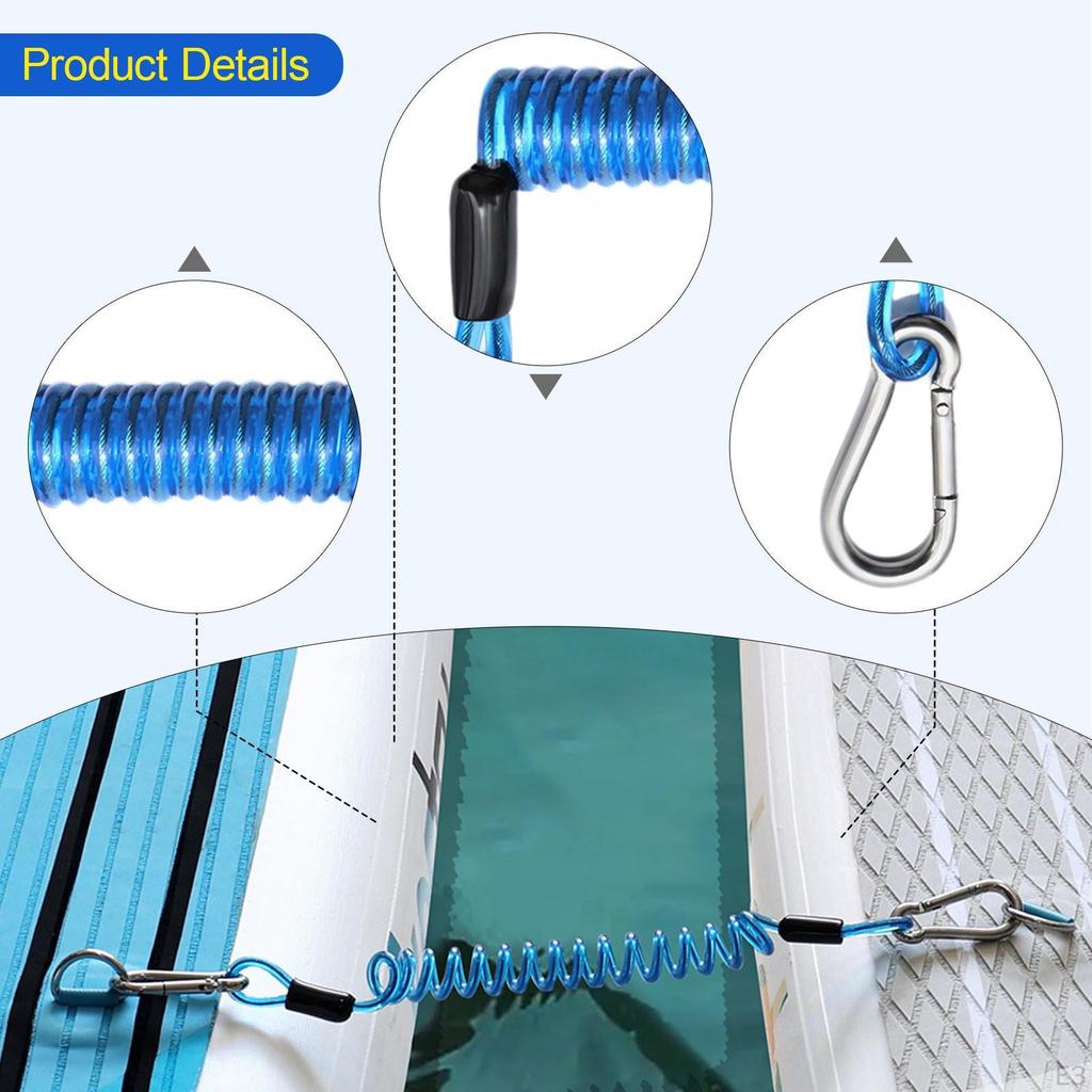 Kayak Paddle Leash Rope Paddleboard Accessories Connection Heavy Duty, for