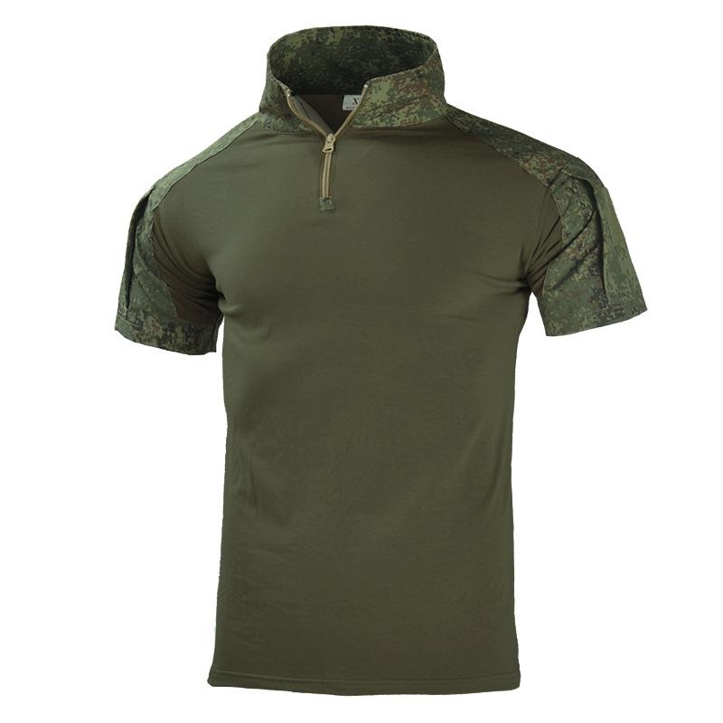 Men's Zippeer Front T-shirt Short Sleeve Shirt for Outdoor Working Fishing Hiking Camping