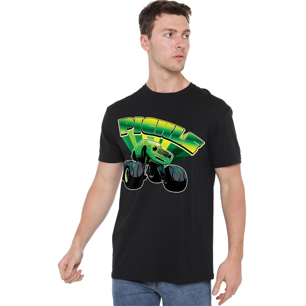 Blaze & The Monster Machines Unisex Adult Pickle Badge T-Shirt