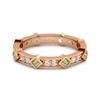 Peridot Eternity Band Ring -925 Sterling Silver Rose Gold Vermeil