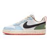 Nike Baskets basses Court Borough Low 2 GS pour enfants, blanches, albâtre, mouchetées, voile noire, DX6052-101