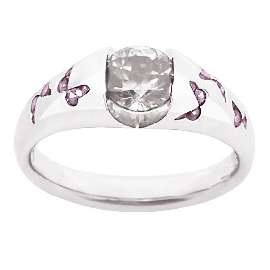 

Ring Butterfly Pattern Jewelry Accessories Alloy Cubic Zirconia Finger Band for Women US 6