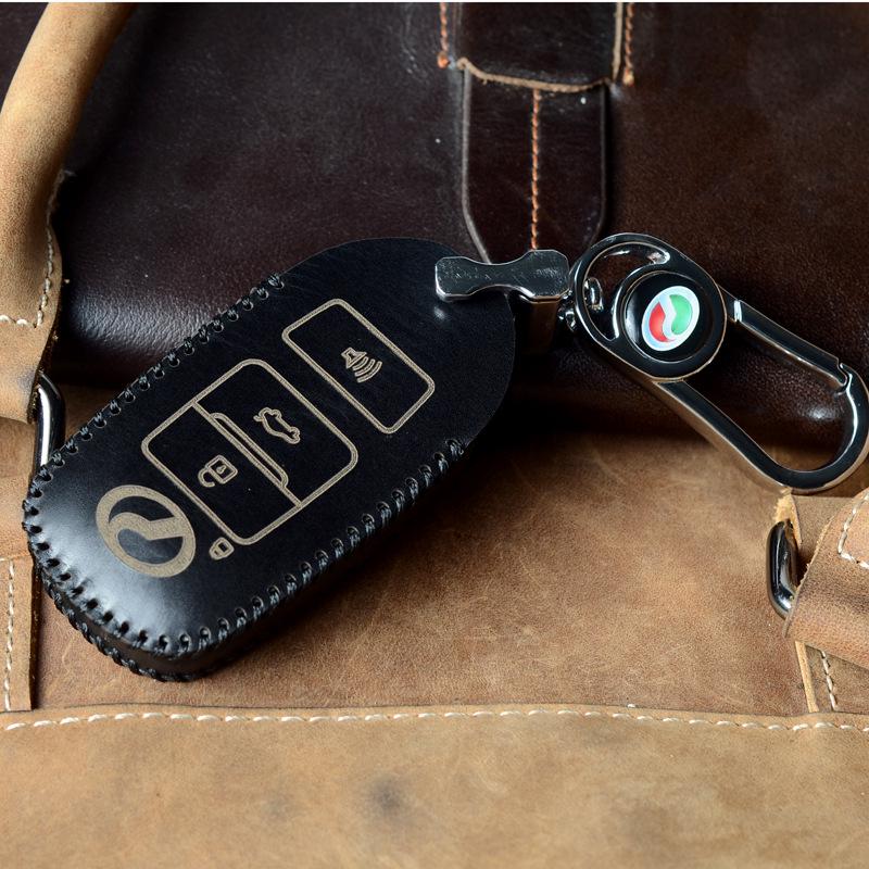 Authentic Leather Key Case for PERODUA Bezza Car Buckle Cover