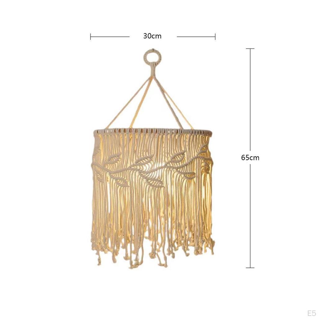 Bohemian Woven Pendant Lamp Shade Farmhouse Decor Handwoven Home for Bedrooms Living Rooms And