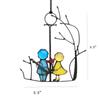 Stained Glass Angels Couple Doll Window Hangings Sun Catcher Art Hanging Pendant Wall Door Decoration For Home Ornaments