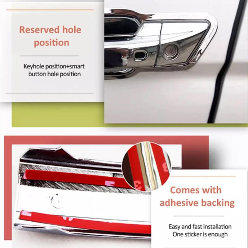 For Dodge Durango MK3 WD 2011~ 2018 Car Door Handle Covers Stickers Auto Exterior Scratch Protective Decor Car Accessories