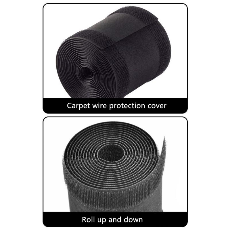 Floor Cable Cover Cords Cable Protector Floor Wire Cover Protector Cable Management Sleeves for Office Carpet or Floor