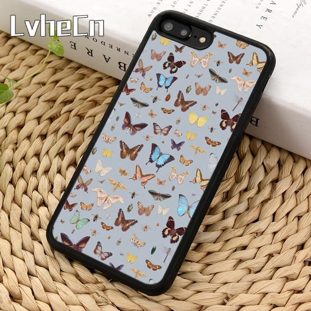 Pink Blue Colorful Butterfly Print Phone Case For iPhone 17 Air 13 12 Cover For Apple 14 15 16 Pro Max Plus